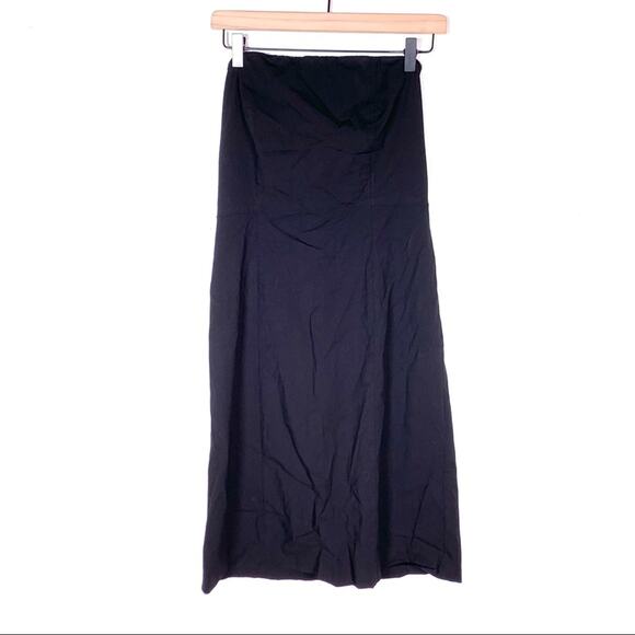 Ann Taylor Black strapless knee length casual sheath dress size 8 - Picture 1 of 3